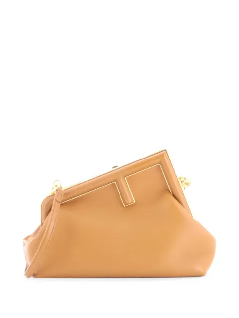 Fendi Pre-Owned First Bag Leather Small clutch bag Brown Z8VTIU42HF7W9D9Q