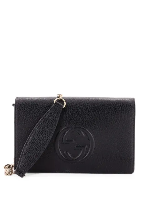 Gucci Pre-Owned Soho Wallet on Chain Leather crossbody bag Black ZA7EZPTJ7JINER9C
