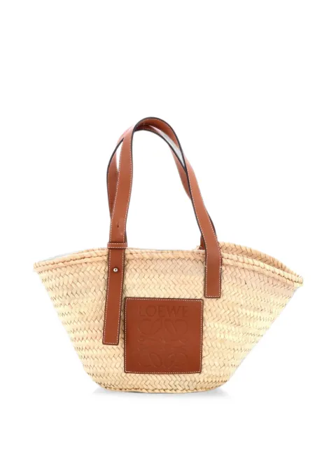 Loewe Pre-Owned Basket Raffia Medium tote bag Neutrals Z9KQJP2Z3PIHWQE2