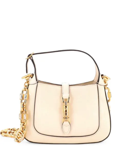 Gucci Pre-Owned Jackie 1961 Chain Hobo Patent Mini shoulder bag White Z4785CG6H6MDYI48