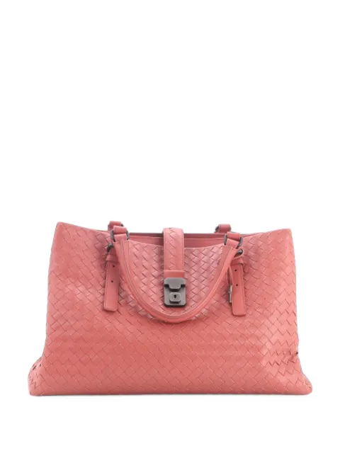 Bottega Veneta Pre-Owned Roma Bag Intrecciato Nappa Medium tote bag Pink Q5Y6ALNB8LOL6V33