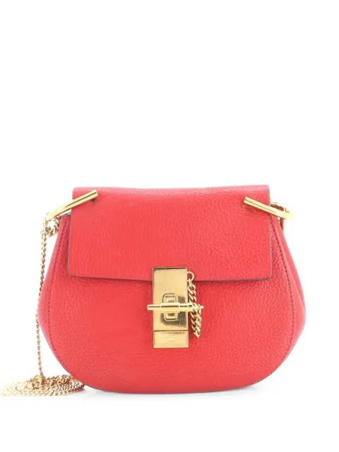 Chloé Pre-Owned Drew Leather Mini crossbody bag Red HSKSG8P3LG9GIPU1