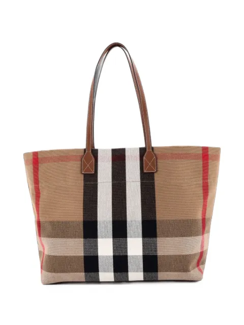 Burberry Pre-Owned Soft House Check Canvas Medium tote bag Brown H9IIW5I11P4L23W6
