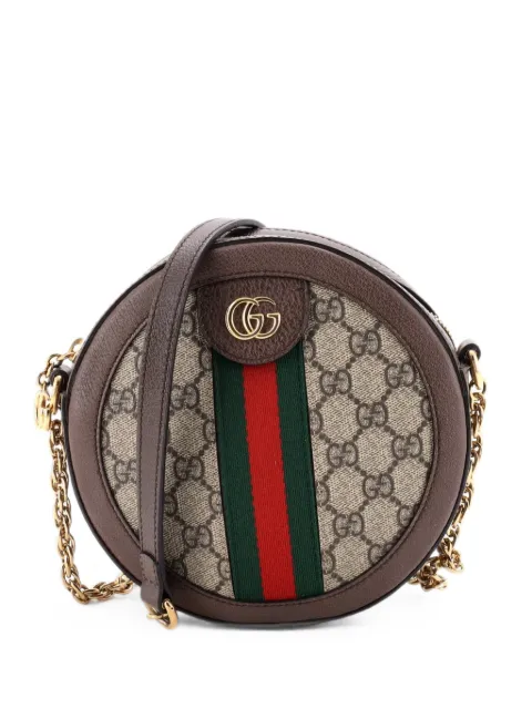 Gucci Pre-Owned Ophidia Round Shoulder Bag GG Coated Canvas Mini crossbody bag Brown OE3M38KUWI6I4XZC
