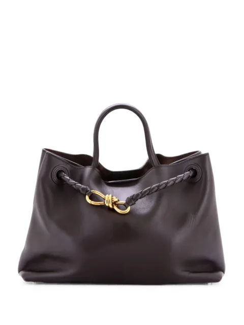 Bottega Veneta Pre-Owned Andiamo Top Handle Bag Leather Medium satchel Brown U2WE5PKX9VZRWD6N