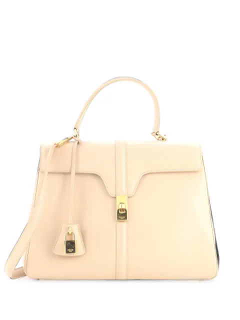 Celine Pre-Owned 16 Top Handle Bag Smooth Calfskin Medium satchel Neutrals KIDMOLQ4DFLLSV3O