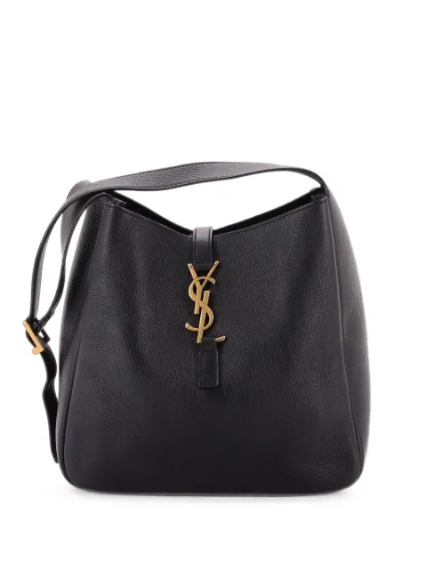 Saint Laurent Pre-Owned Le 5 a 7 Supple Leather Small hobo bag Black R2F8O82IUBF47GDK