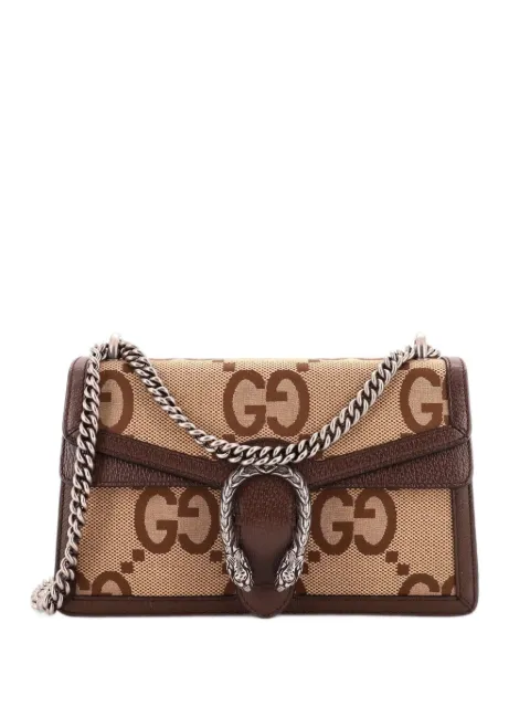 Gucci Pre-Owned Dionysus Bag Jumbo GG Canvas Small shoulder bag Brown 6TVT18RXM934K1BL