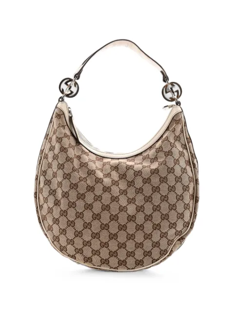 Gucci Pre-Owned Twins GG Canvas Medium hobo bag Brown 607JQTXFLDZE7E6V