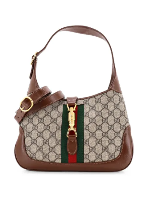 Gucci Pre-Owned Jackie 1961 GG Coated Canvas Small hobo bag Brown 4XTWRAR8JM65RF6X