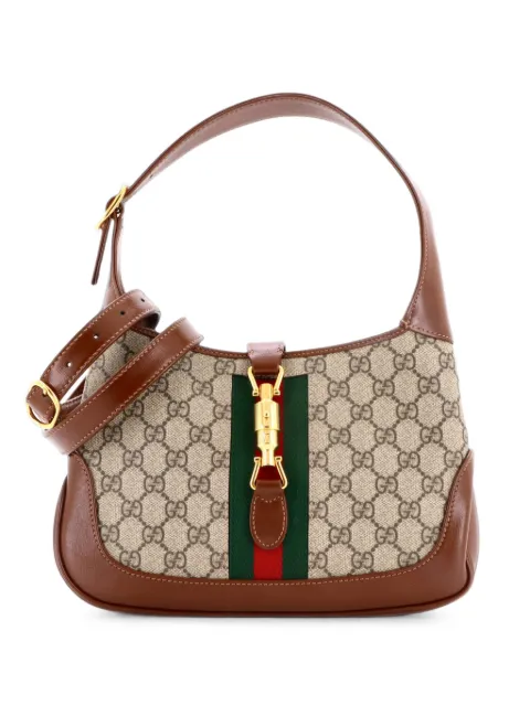 Gucci Pre-Owned Jackie 1961 GG Coated Canvas Small hobo bag Brown 9BNXTLR0DCZYOI2M