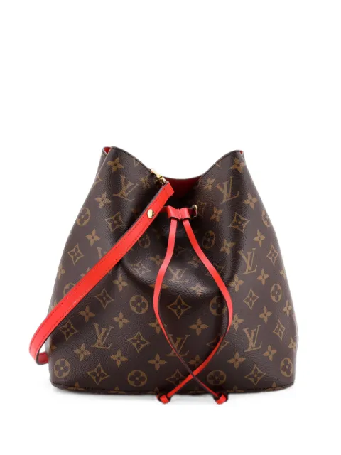Louis Vuitton Pre-Owned NeoNoe Handbag Monogram Canvas with Leather MM bucket bag Red 10HKPK3BDOITNHGR