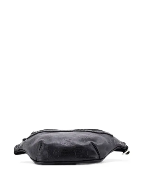 Gucci Pre-Owned GG Embossed Perforated Leather Small belt bag Black 1X82A1JETHAUHVL2