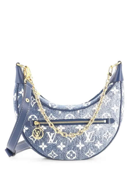 Louis Vuitton Pre-Owned Loop Handbag Monogram Jacquard Denim hobo bag Blue 1AWBT5P0D80QHXYK