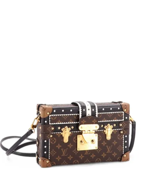 Louis Vuitton Pre-Owned Petite Malle Handbag Limited Edition Brogue Reverse Monogram Canvas and Leather clutch bag Brown 0GA3M4NBF6GNVA8O