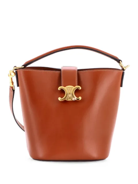 Celine Pre-Owned Louise Bag Leather Small bucket bag Brown 0IUEF0F7PUJZHA0S