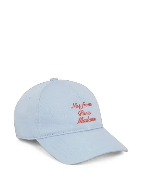 Drôle De Monsieur slogan-calligraphy baseball cap Blue SS26CP295