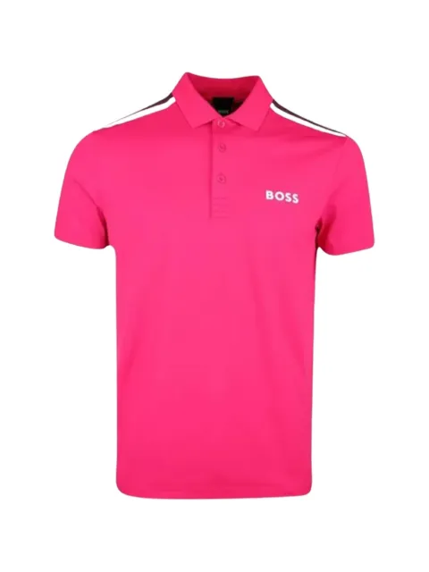 BOSS logo-print short-sleeve polo shirt Pink 50506150