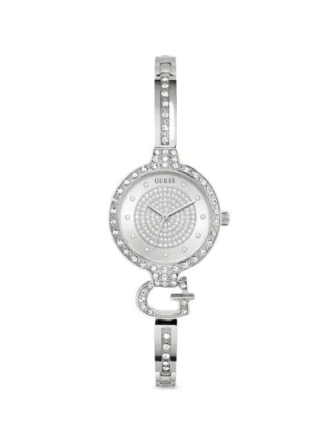 GUESS USA Giselle crystal-embellished 28mm watch Silver GW0929L1