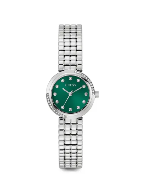 GUESS USA silver-tone analog watch Green GW0930L1