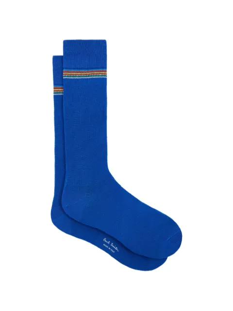 Paul Smith Signature Stripe ribbed-cuff socks Blue M1A800MOT607