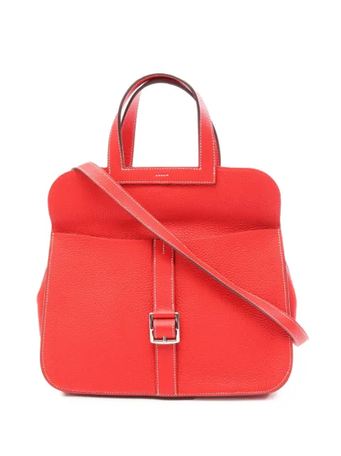 Hermès Pre-Owned 2019 Togo Halzan 31 satchel Red QRALWLPAZFXBHEG2