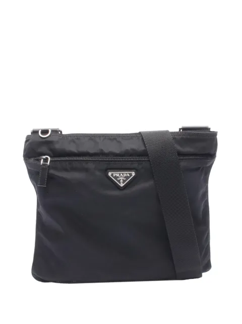 Prada Pre-Owned 2013-2026 Tessuto Zip Top crossbody bag Black ZISBCJNST2046CEA