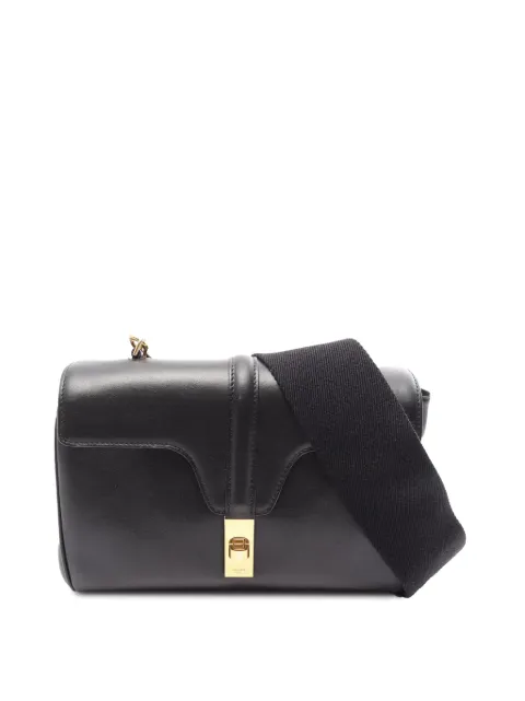Celine Pre-Owned 2015-2026 Teen Smooth Calfskin Soft 16 crossbody bag Black HMR41EGK97WP5YEG