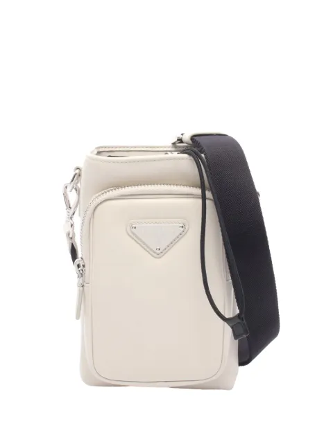 Prada Pre-Owned 2013-2026 Leather Smartphone Case crossbody bag White QNLL6G16VMDPMDNN