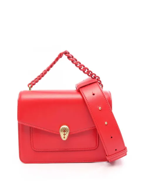 Bvlgari Pre-Owned 2010-2026 Leather Serpenti Forever Maxi Chain Top Handle Bag satchel Red XDTEK1T29G2Y8DJS
