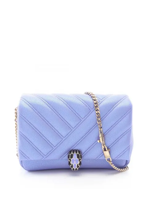 Bvlgari Pre-Owned 2010-2026 Leather Serpenti Cabochon Chain crossbody bag Purple 39B905EFACGKGP9V