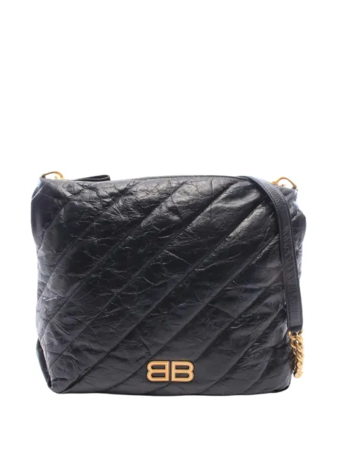Balenciaga Pre-Owned 2010-2026 Medium Quilted Calfskin Crush crossbody bag Black R2UDDSPAWOT2UGY0