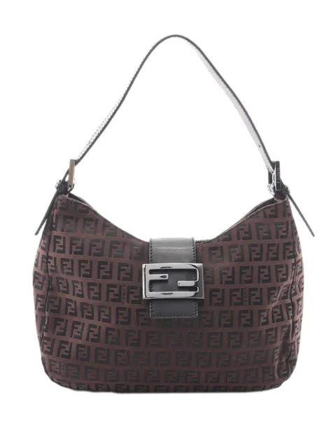 Fendi Pre-Owned 1990-2000 Zucchino Canvas shoulder bag Brown PNTMQ6MNVTE3CGW3