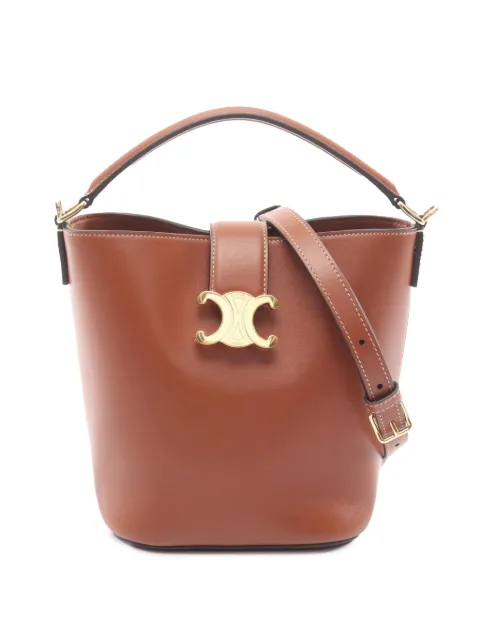 Celine Pre-Owned 2020-2026 Small Smooth Calfskin Louise Bucket Bag satchel Brown 43QT60EQEO2UI8AS