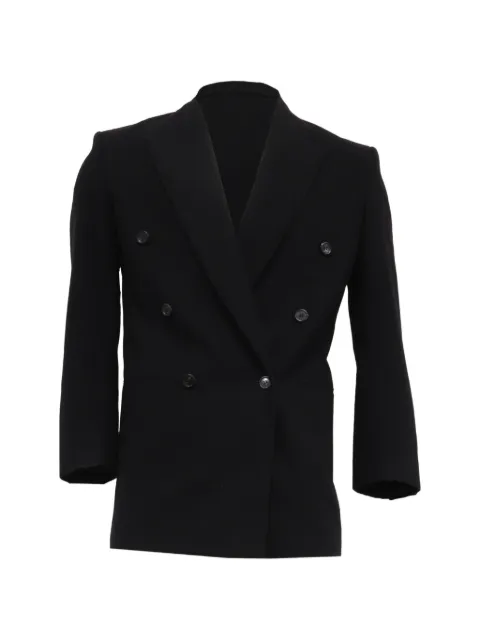 Saint Laurent Pre-Owned double-breasted blazer Black RFCPUUSCL787336M