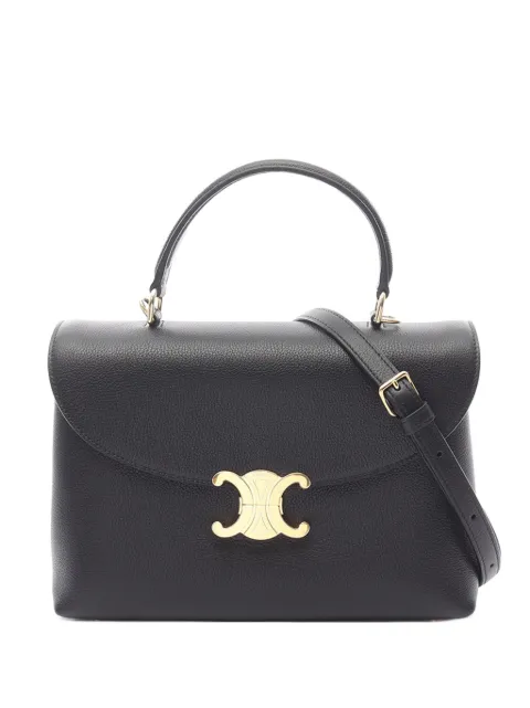 Celine Pre-Owned 2000-2026 Medium Supple Grained Calfskin Nino Bag satchel Black JE9480HF77I5JG8P