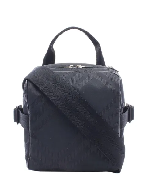 Burberry Pre-Owned 2000-2017 Nylon Check satchel Black DD2KQILZUBAPKGSD