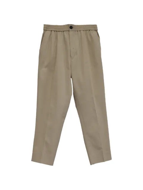AMI Paris tapered cotton trousers Neutrals RFCPUUSCL787338M