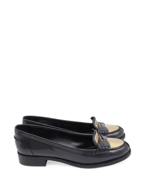 Saint Laurent Pre-Owned penny loafers Black GILTPUUSSH766064W