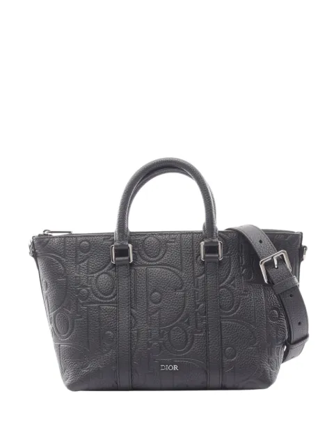 Christian Dior Pre-Owned 2000-2026 Gravity Leather Weekender 25 satchel Black Y7TESXL4JNL0CRNE