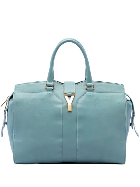 Saint Laurent Pre-Owned 2013-2026 Large Leather Cabas Chyc satchel Blue UAR5SVCZ44EECZ8H