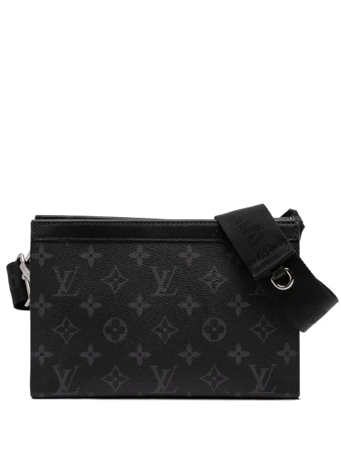 Louis Vuitton Pre-Owned 2021-2026 Monogram Eclipse Gaston Wearable Wallet crossbody bag Black RHV01R3GYTIUVSGJ