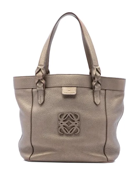 Loewe Pre-Owned 2013 Metallic Leather Anagram Fusta tote bag Brown QFH7WIW96JS76FZH