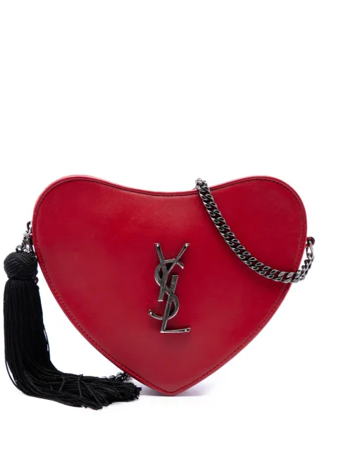 Saint Laurent Pre-Owned 2018 Calfskin Monogram Sac Coeur Tassel crossbody bag Red 3KYRHUBWSVWB99S6