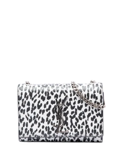 Saint Laurent Pre-Owned 2014 Small Calfskin Leopard Print Monogram Kate crossbody bag White G4SP3LE6NHJQSCX4