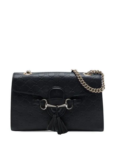 Gucci Pre-Owned 2016-2026 Medium Guccissima Emily shoulder bag Black BFK5VBJJQVW3XYH0