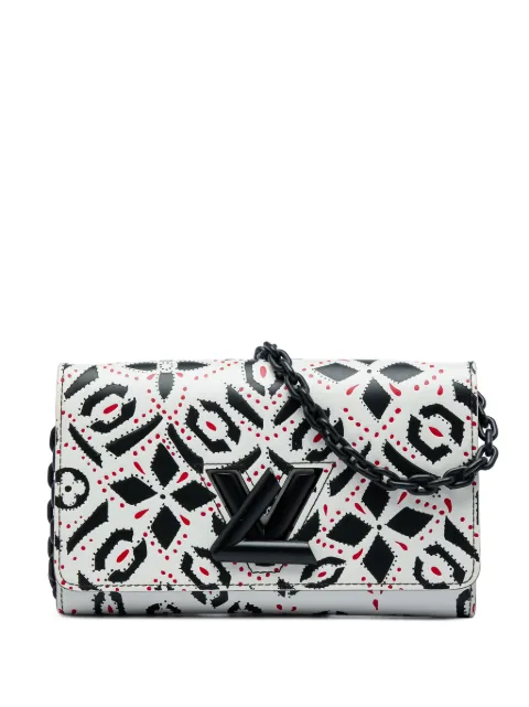 Louis Vuitton Pre-Owned 2015 Graphic Print Calfskin Twist Wallet on Chain crossbody bag White BIOL44ZQW92TXOM6