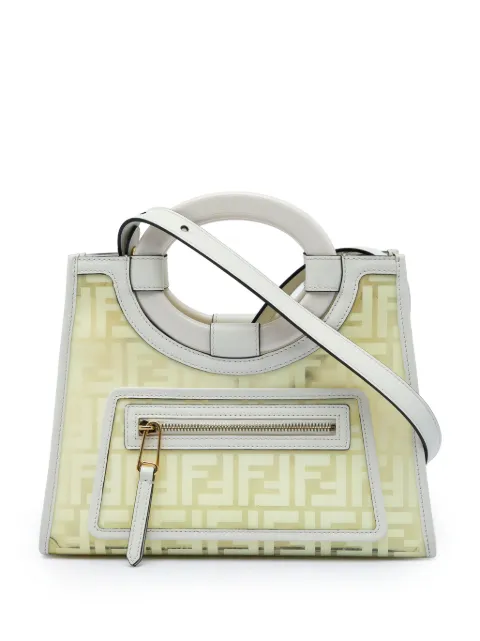 Fendi Pre-Owned 2010-2026 Zucca PVC Runaway Shopper satchel White 6I4W9D0JB7DLABJP