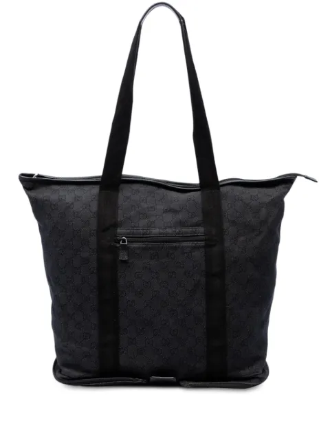 Gucci Pre-Owned 2016-2026 GG Denim tote bag Black 4HTMM5E3UVX6VHB2