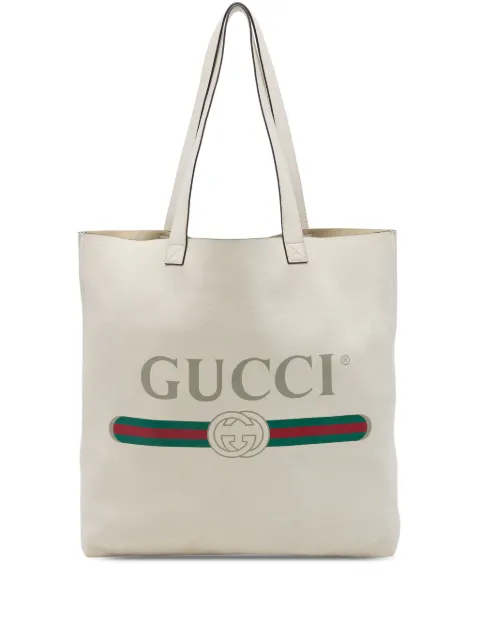 Gucci Pre-Owned 2016-2026 Calfskin Logo tote bag Brown VQ122VJQ79JIAF94